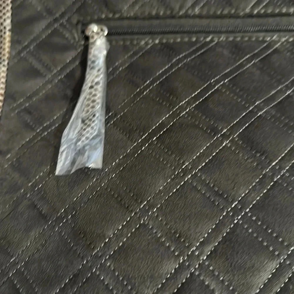 Chico’s Gray Faux-Snakeskin Trim Bag - Picture 2 of 7